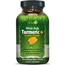 Irwin Naturals Hel-Body Turmeric + - 60 Flytende Softgels - BioPerine Complex Forbedret Absorpsjon - 30 Total Services