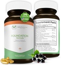 Foundation Formula | Tick Immune Support Supplement | med japanske Knotweed Root, kattens klo, Melke Thistle | Resveratrol Supplement | Ikke-GMO, all-naturlig og vegetarisk, 270 kapsler