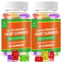 (2 pakke) hampe gummier, fruktig Edibles Gummy Avansert 100% naturlig høy potens hamp ekstrakt gummier - 120 gummier