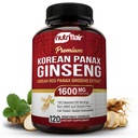 NutriFlair koreansk rød Panax Ginseng 1600mg – 120 veganske kapsler | 5% Ginsenosider | Ikke-GMO, Glutenfri | Naturlig energi og fokus støtte | laget i USA