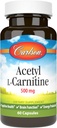 Carlson Labs Acetyl L-karnitin, 500 mg, 60 kapsler