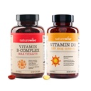 NatureWise Vitamin B Complex 360 Softgels[1-Års Supply] & Vitamin D3 5000iu 360 Count Mini Softgels[1-Års Supply]