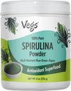 Organic Spirulina pulver - Blå Grønn Algae Plantebasert Superfood blanding - Antioksidant-Rich med klorofyll, vitaminer og mineraler for rensing, energi og immunitetsstøtte - Vegansk, ikke-GMO - 8 oz