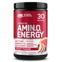 Optimum Nutrition Amino Energy - Pre Workout med grønn te, BCAA, Aminosyrer, ketovennlig, grønn kaffeekstrakt, energipulver - fruktfusjon, 30 serveringer (Packaging May Vary)