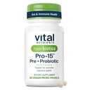 Hyperbiotika Vital næringsstoffer Pro-15 Prebiotika og probiotika for kvinner og menn | 15 vitenskap støttet strimler | Støtter anledningsstivelse, diarrea, gass og utblåsning | 30 Vegan tid release perler