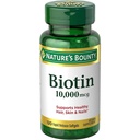 Naturens Bounty Biotin 10, 000 Mcg, Rapid Release Softgels 120 Ea (Pack of 2)