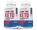(2 pakke) Lean Time keto piller 1275MG ny og forbedret formel inneholder Apple Cider Vinegar Extra Jomfru Olive Oil pulver Grønn Te Leaf 120 kapsler