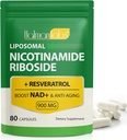 Liposomal Resveratrol,Liposomal Nikotinamid Riboside,Nicotinamid Riboside 900,Resveratrol Supplement, Resveratrol Supplement for kvinner(1Pack/80 kapsler)