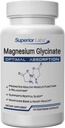 Superior Labs Magnesium Glycinat 1250 mg, høyabsorpsjon, ren ikke-GMO, støtter kvalitet søvn, Eases muskel kramper, bein og hjerte helse,120 Veg Caps