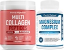Purely Optimal Premium Multi collagen pulver + Premium Magnesium Complex - Magnesium Citrat, Malat, Muskelavslapning - 120 caps