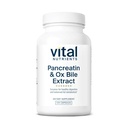 Vitale næringsstoffer Pancreatin & Ox Bile Ekstrakt 500 mg | Naturlige Digestive Enzymer for kvinner og menn | støtter digestion av protein, fett, og karbohydrater * | Gluten, Dairy og soya gratis | 120 Kapsler