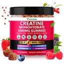Adndale Creatine Monohydrat Gummies for menn og kvinner, 5000 mg per servering kreatin Supplement med Beta-Alanine, L-Citrulline & B12 - 75 Vegan Gummies. sukkerfri