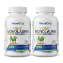 Naturlig Cure Labs L-Lysin + Monolaurin 600 mg 1:1 forhold, 2 pakke, 200 kapsler