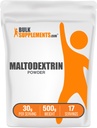 BulkSupplements.com Maltodextrin pulver - Maltodextrin Supplement for energi Boost, Mat klasse - Unflavored & Glutenfri, 30g per servering, 500g (1,1 lbs) (pakke med 1)