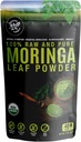 100% rå og ren Moringa Leaf pulver. Økologisk sertifisert Moringa Leaf. Naturlig supermat med essensielle aminosyrer, antioksidanter og Omega 3, 8 oz forseglbar pose.