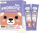 BHKs baby probiotiske pulver, + vitamin D, Reduserer kolikk, gas & spit-ups, sunne popper, Reduserer gråt & fussing og fremmer digestiv komfort, nyfødte, babyer og spedbarn, 30 Sticks
