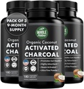 Kokos Aktivert Charcoal Capsules, 180 Charcoal Capsules, Tandbleking, Hjelper Stivelse, Bloating, Magegass, Heartburn, Pure Coconut Avledet Supplement (3)