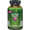 Irwin Naturals Good Mood Sleep PM - 54 Flytende Soft-Gels - med Melatonin og L-Theanine for hvile og avslapning - 18 Total Services