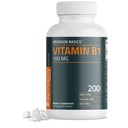 Bronson vitamin B1 100 mg, ikke-GMO, 200 vegetariske tabletter