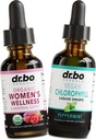 Hormon balanse for kvinner & klorofyll flytende dråper - Kvinners velvære organisk hormonal balanse kosttilskudd - Vegan flytende klorofyll dråper Odor rengjøring Supplement intern deodorant