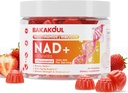 NAD Gummies, NAD Supplement - Liposomal Nicotinamide Riboside, Resveratrol, Quercetin, NAD Nicotinamid Riboside Resveratrol 900mg, NAD+ Tilskudd for menn og kvinner, 60 gummier 1 pakke