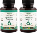 USDA Organic Spirulina Kapsler - 100% ren vegansk Supplement, ikke-GMO, Glutenfri, kjemisk-fri, (240)