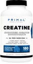Primal kreatinmonohydrat (3 000 Mg, 180 Caps) - Mikronisert kreatin Supplement, 750 mg per kapsel, flott for preworkout og gjenoppretting - Glutenfri, ikke-GMO
