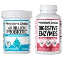 Doktorens CHOICE - Optimal Gut Health Bundle: 60 milliarder Probiotic 60ct + Digestive Enzyme 180ct for Digestive Comfort og Immune Support - Verdi Bundle