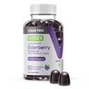 VITEEY Sambucus Elderberry Gummies for voksne og tenåringer + sink & vitamin C - sukker gratis - Immun Support & Booster Herbal Supplement - Vegan, Glutenfri, Gelatinfri, GMO Gratis, Chewable Berry Flavored