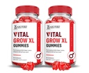Begrunnede Laboratories (2 Pack Vital Grow XL Performance Gummies 1000MG Advanced Formula Formulert med ACV Pomegranate Beet Juice pulver B12 Vegansk Ikke GMO 120 Gummys
