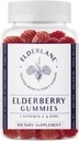 Elderlane Elderberry Gummies for voksne og barn - Immun Support - Ikke-GMO, Vegansk, Glutenfri, Gelatin-fri - 60ct, 100mg
