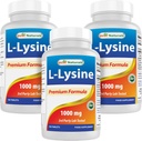 Beste Naturals L-Lysine 1000mg 180 tabletter (180 greve (pakke med 1)) (3 flasker)