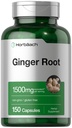 Horbäach Ginger Root Capsules 1500 mg | 150 piller | Ikke-GMO, Glutenfri | Ginger Root Extract