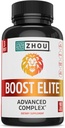 Zhou Boost Elite - Energitilskudd, Naturlig Muskelstøtte piller for menn med Tribulus, Fenugreek, Ginseng og Maca - 90 Veggie Kapsler