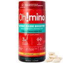 Oh!mino L-Arginine Nitric Oxid Supplement - Blodflow Supplement, Nitric Oxid Booster w/Beetroot pulver for energi, fokus, utholdenhet, muskelbygging - Før og post trening (120-fylke, 30 Services)
