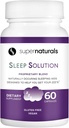 Helse søvnløsning, sovesupplement for voksne, magnesium og melatonin for søvn gir naturlig søvnstøtte, veganske ingredienser, glutenfri magnesium sovesupplement, 60 kapsler