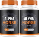 (2 Pack) Alpha Horse, Alpha Horse Piller for menn, Alpha Horse Kapsler, Alpha Horse Supplement, Alpha Horse Vitamin Alle naturlige Premium Formula, Alpha Horse Supplement Støtte, 120 Kapsler i 2 måneder