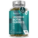 VektWorld Biotin Gummier for hår, hud og negler 5000mcg - 120 greve (60 serveringer) - Biotin Supplement for kvinner og menn - Naturlig blandet Berry Flavored Biotin Gummy - Vegetarisk & tredjeparts testet