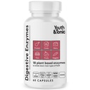 Ungdom & Tonic Digestive Enzymes med Amylase Bromelain Lipaine Lactase Protease Papain - Avansert Digestion Plante Enzymes for Food Breaking Gas Bloating Gut Health - kvinner og menn - 60 Grønnsaker piller