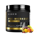 Kraged pre trening Elite pulver | Frukt Punch | Pre-Workout med kreatin, Beta alinine, L-Citrulline, BCAA | 388 mg økologisk kaffe | Pre-tilskudd for menn og kvinner | 20 Serveringer