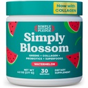 Bare Blossom Nutrition Daily Greens & Superfood Powder + Collagen + Probiotika for kvinners digestive helse og lindring relief. Hjelp din helse Bloom - 30 dagers forsyning - Watermelon