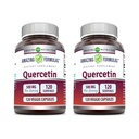 Amazing Formler Quercetin 500mg Veggie kapsler Supplement | Ikke-GMO | Glutenfri | Støtter generell helse og velvære (120 greve | 2 pakke)
