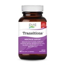 Pure Essence Labs Transitions Vitaminer for kvinner, Naturlig Menopause Relief Supplement for å fremme hormonbalanse, Redusere varme blits, Mood Swings & Night Sweats, 60 kapsler