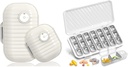 Reisepilleorganisator, 7 dagers og pilleorganisator 3 ganger om dagen, 7 dagers pilleboks - GloDeals ukentlig piller Organizer Daily Medicine Container Dispenser Case for Vitamin Fish Oil Supplement