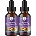 Natures Craft USDA Organic Ashwagandha flytende dråper - flytende Ashwagandha Root Extract for stress og mood Support - Tastig adaptogen Tinktur Ikke GMO Vegan Gluten alkohol og sukker gratis (2 Pack)