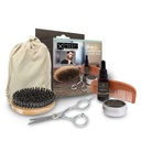 Beard Grooming Kit For menn Beard Care Kit Inkluderer tilbehør - Unscented Natural Beard Balm og olje, Tre Comb og Boar Bristles Brush, rustfritt stål saksors