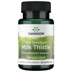 Swanson Full Spectrum Milk Thistle 500 Milligrams 30 kapsler