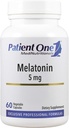 Pasienten en melatonin 5 mg | Supplement for å støtte sunn søvn / vekt syklus* | naturlig søvnhjelp | 60 kapsler