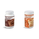 Quest Ernæring Sjokolade Milkshake Protein pulver, 22g Protein, 1g Sukker, Lavkarbohydrat, Glutenfri, 3 pund, 43 serveringer og kanel Crunch Protein pulver, 20g Protein, 2g Netkarbohydrat, 1g Sukker