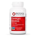 PROTOCOL FOR LIFE BALANCE Ginkgo Biloba - 120 mg Ginkgo Biloba ekstrakt - med Eleuthero - for Helse Helse og blodsirkulasjon støtte - Dairy Free & Non-GMO - 100 Veg Kapsler